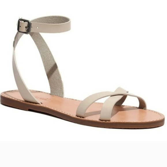 Madewell Shoes - Madewell The Boardwalk Ankle-Wrap Sandal Leather Strappy Flats